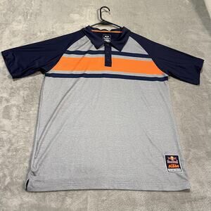 Red Bull KTM Factory Racing Shirt Mens 2XL Gray Navy Orange Polo Performance